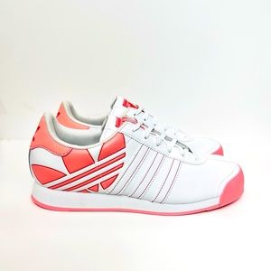 Women’s Size 7 Adidas Pink & White Samoa sneakers (NWOT)